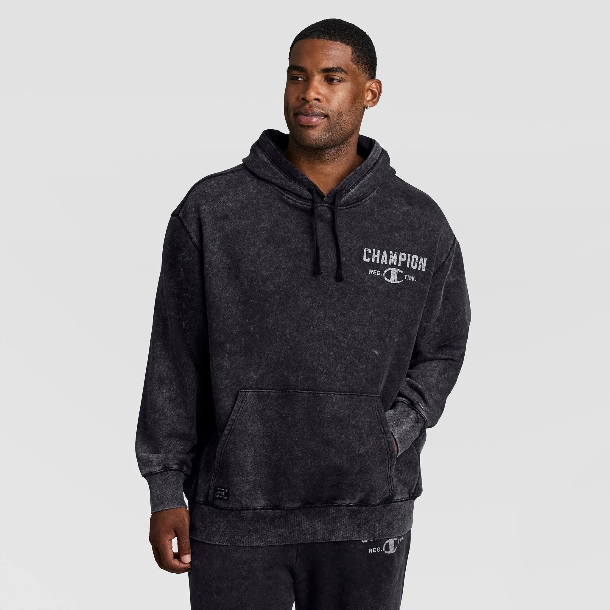 Mineral Wash Pullover Hoodie, C Patch Logo sold by Champion product image thumbnail 5