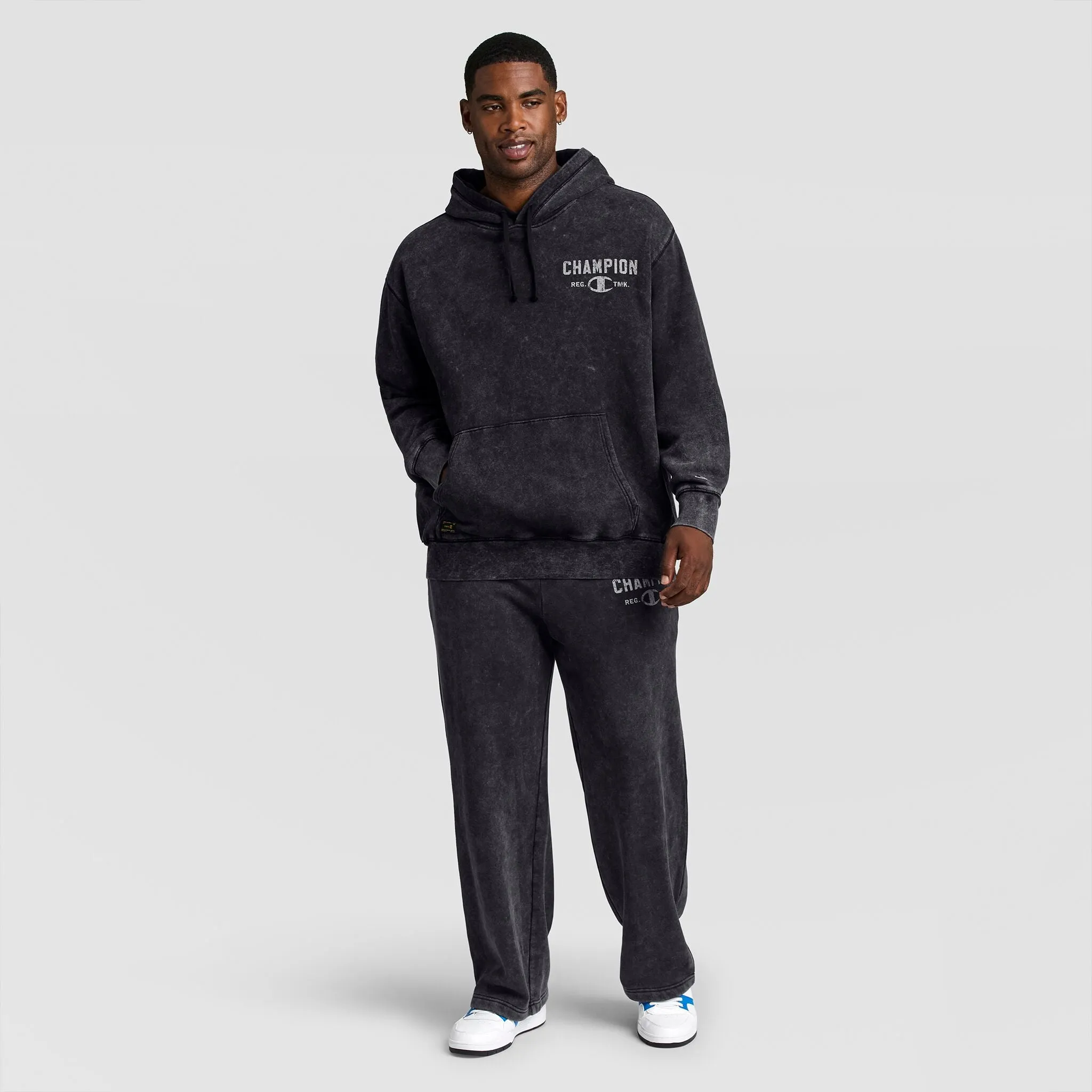 Mineral Wash Pullover Hoodie, C Patch Logo sold by Champion product image thumbnail 3