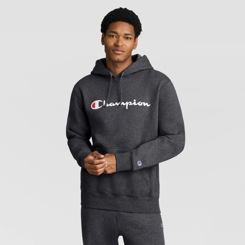 Powerblend Hoodie, Full Script Logo made by Champion