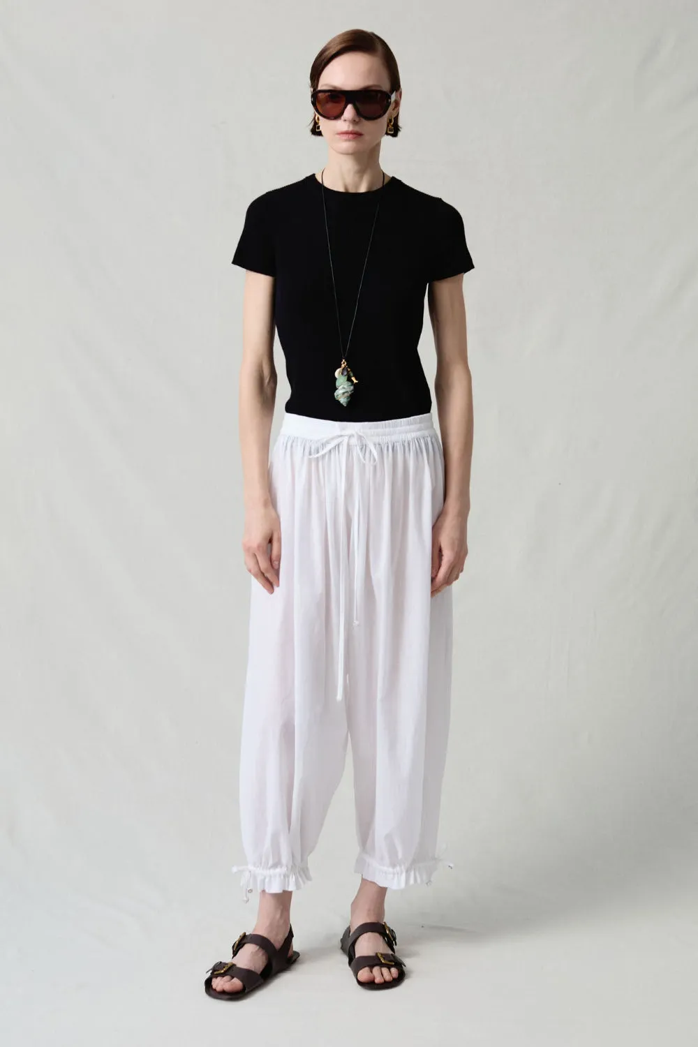 Balloon Pant White Pinstripe sold by Chan Luu