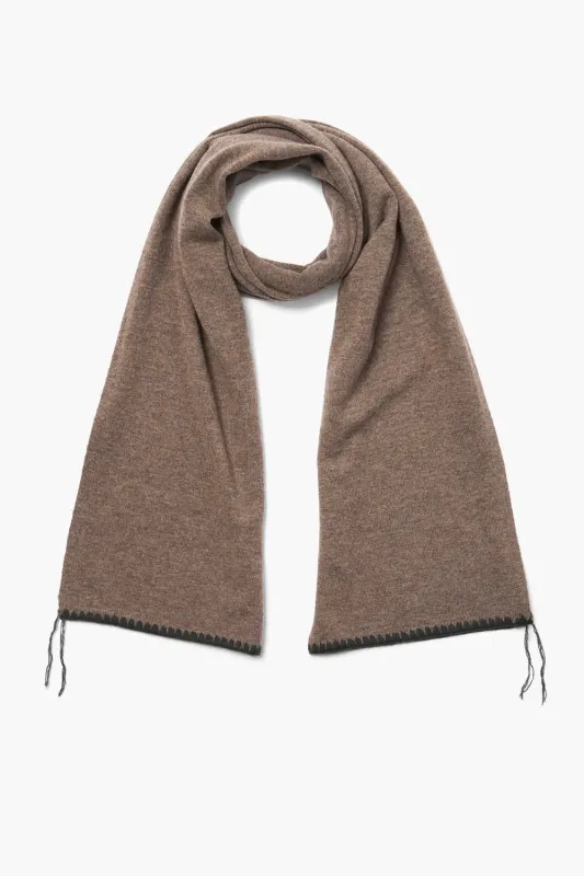 Blanket Stitch Scarf Taupe sold by Chan Luu