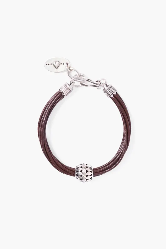 James Leather Bracelet Brown sold by Chan Luu
