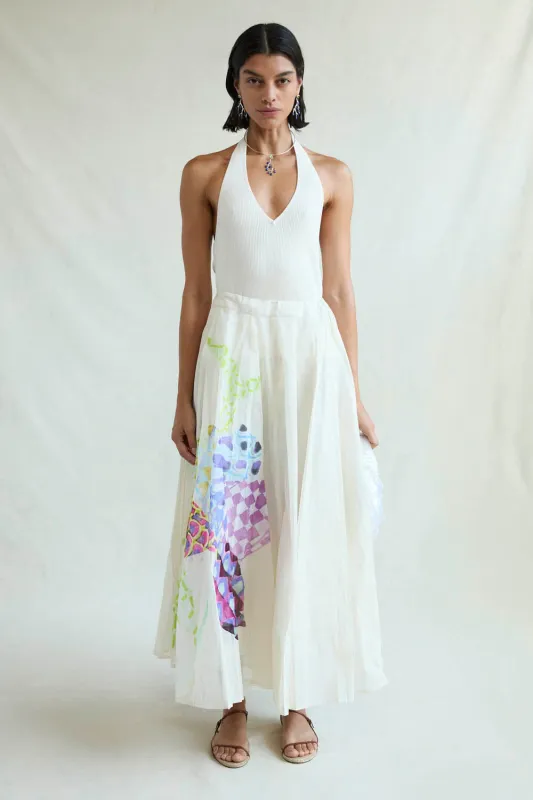 Aquarelle Skirt Eggshell sold by Chan Luu