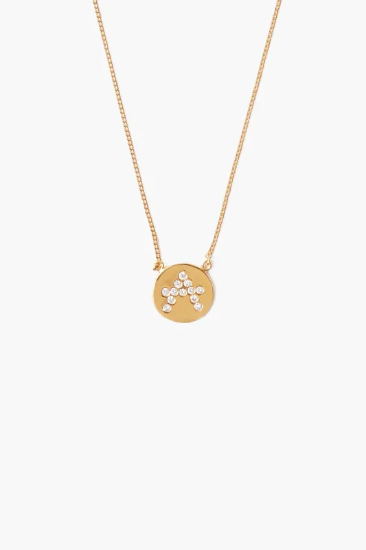 Diamond Initial Coin Necklace Gold sold by Chan Luu