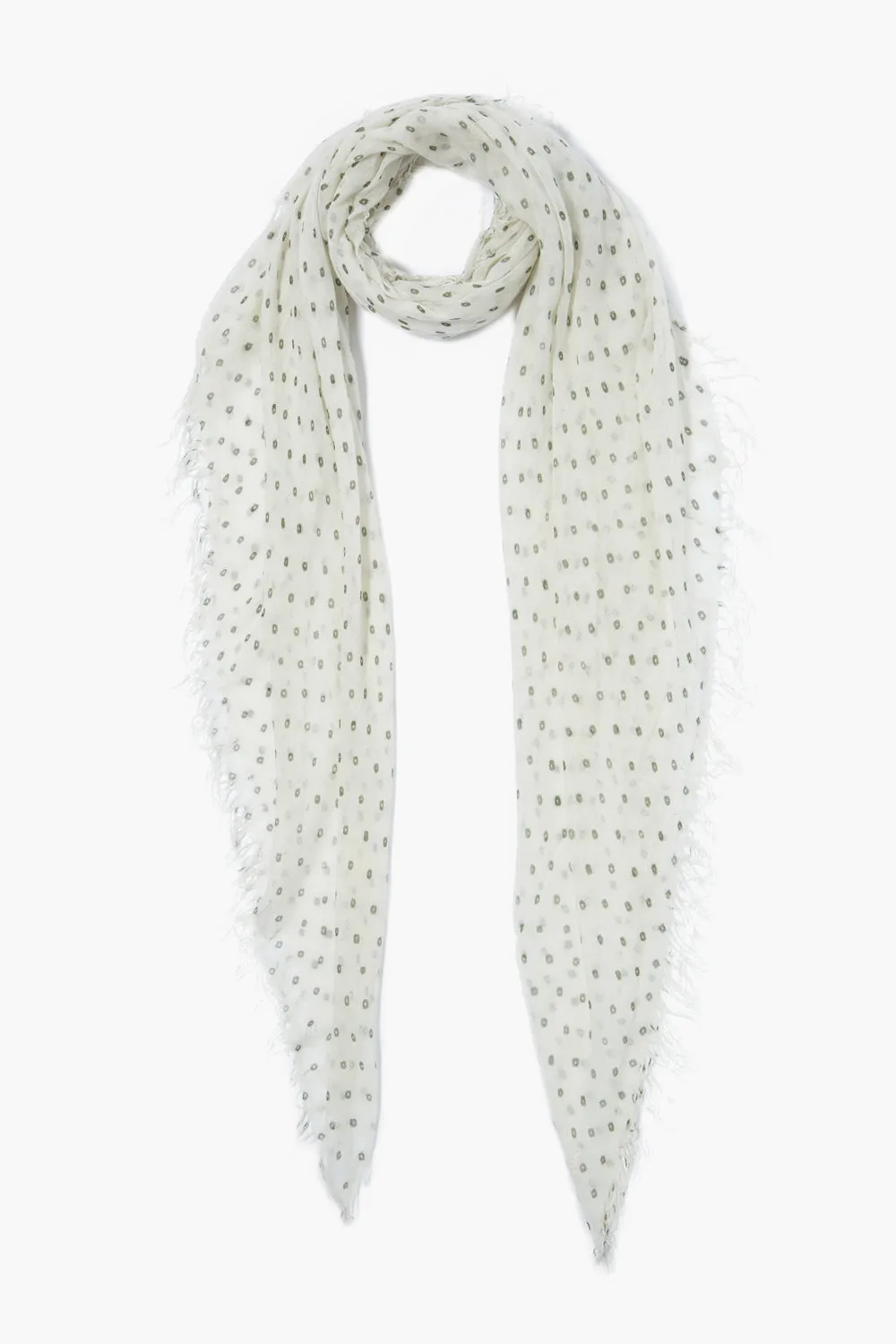 Cashmere and Silk Scarf Kombu Dot sold by Chan Luu