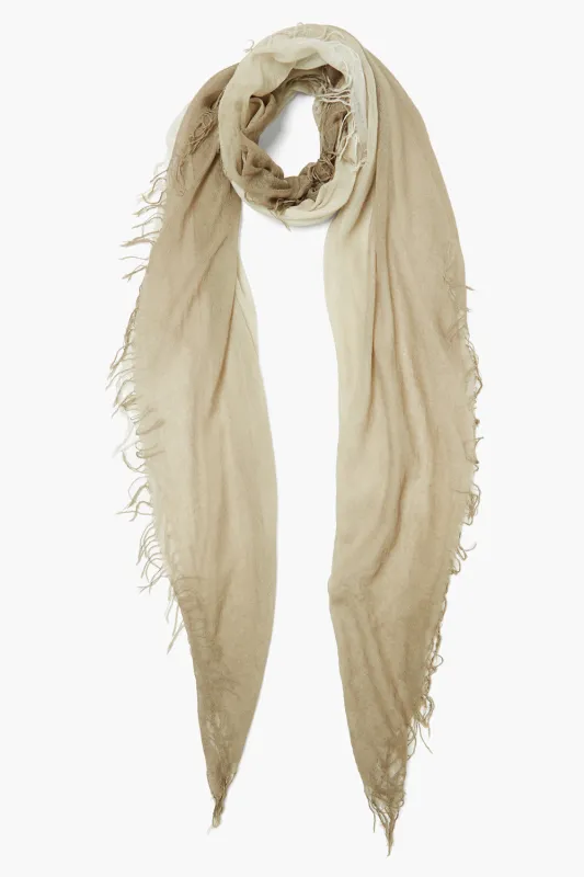 Cashmere and Silk Scarf Walnut Lunar Rock Dip Dyed sold by Chan Luu