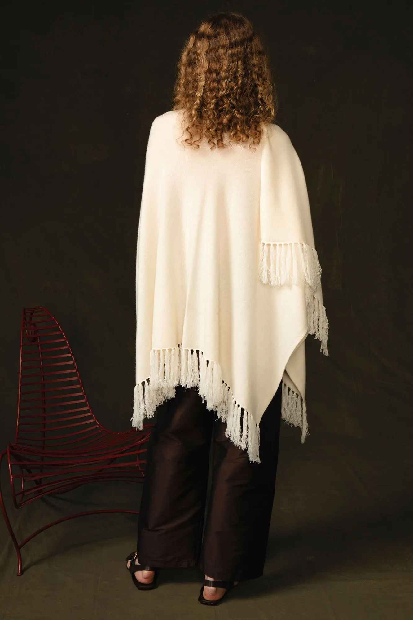 Wool Cashmere Knit Cape Aspen White sold by Chan Luu product image thumbnail 3