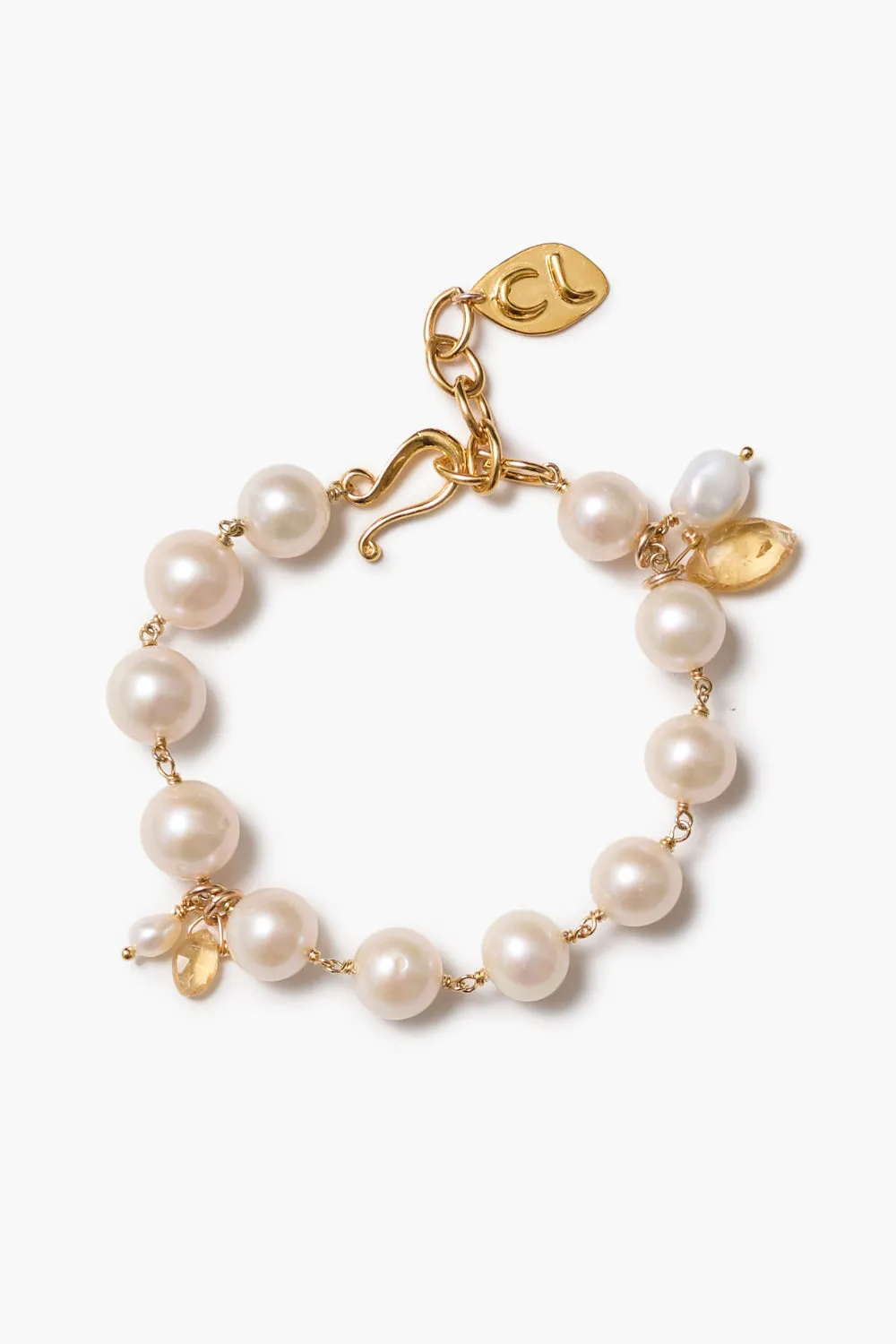 Delphine Bracelet White Pearl sold by Chan Luu