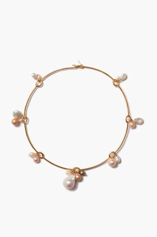 Crown Pearl Collar Necklace Gold sold by Chan Luu