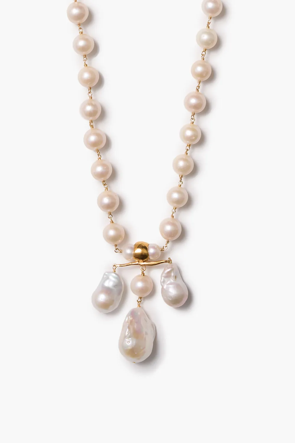 Caroline Necklace White Pearl sold by Chan Luu
