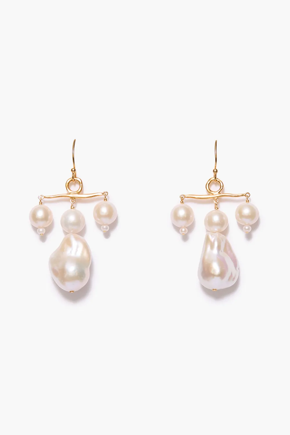 Caroline Earrings White Pearl sold by Chan Luu
