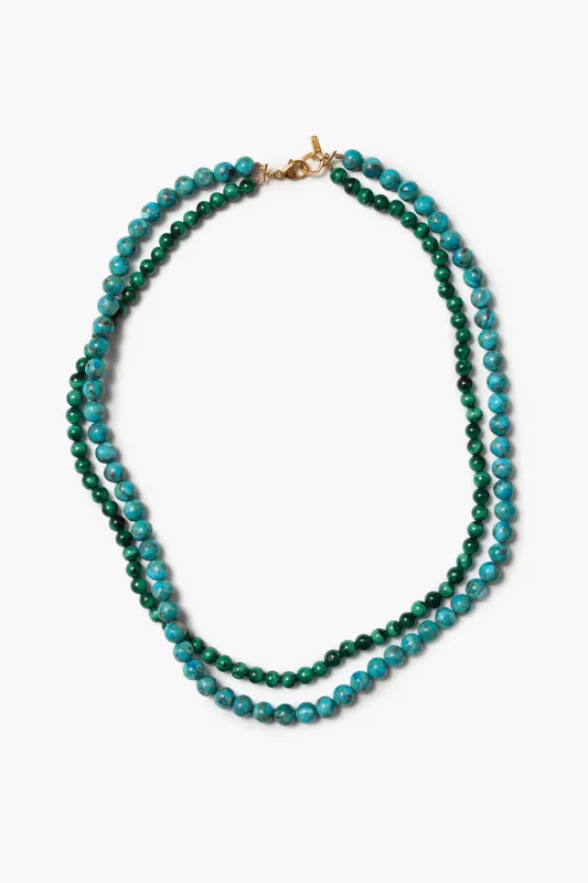 Gaia Duo Necklace Turquoise sold by Chan Luu