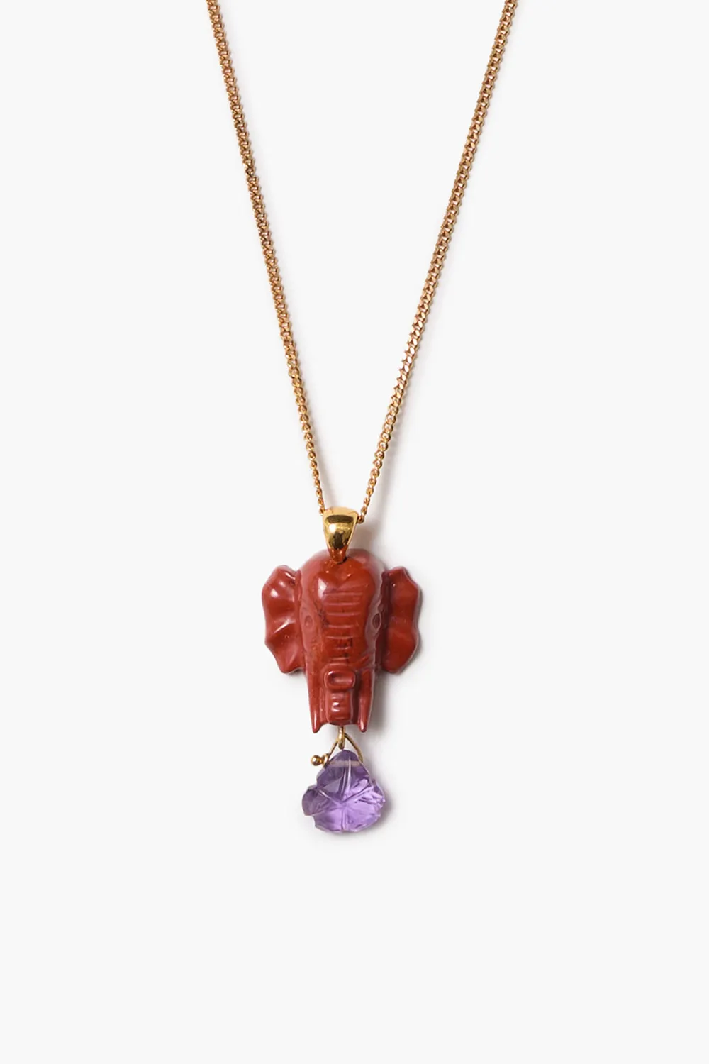 Elephant Necklace Red Jasper sold by Chan Luu
