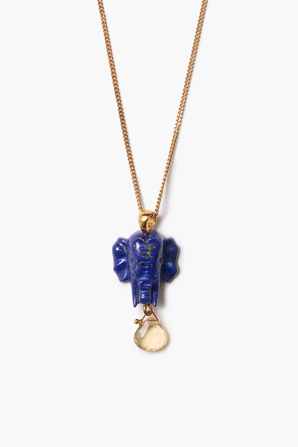 Elephant Necklace Lapis sold by Chan Luu