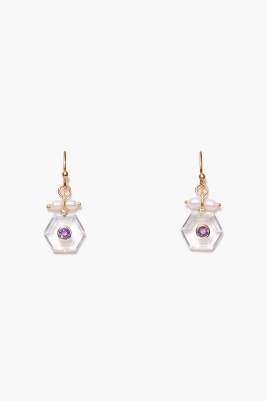 Prism Earrings Clear Quartz sold by Chan Luu