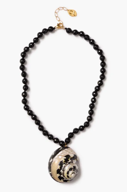 Turbo Shell Necklace Onyx made by Chan Luu