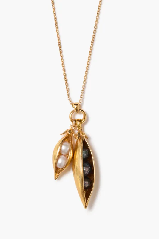 Peapod Duo Necklace Gold sold by Chan Luu