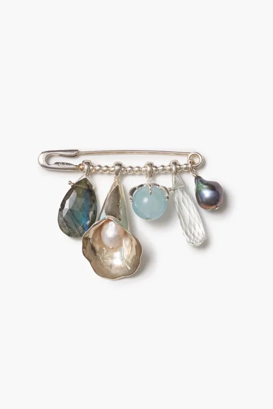 Calla Lily Brooch Aquamarine sold by Chan Luu