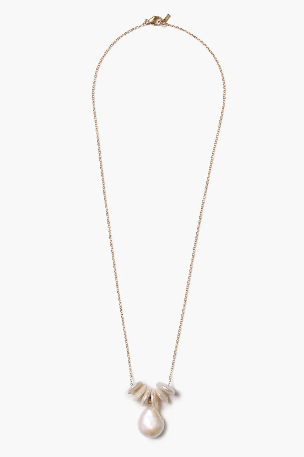 14k Abacus Necklace White Pearl sold by Chan Luu product image thumbnail 2