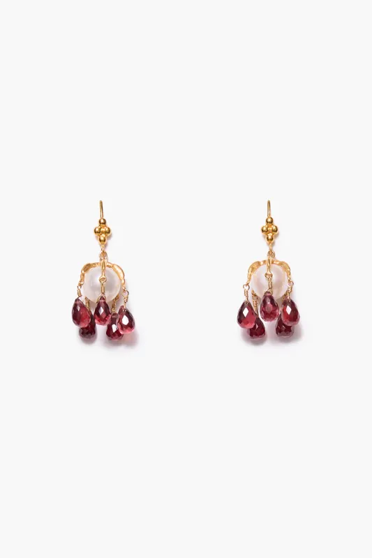 Lark Drip Earrings Garnet sold by Chan Luu
