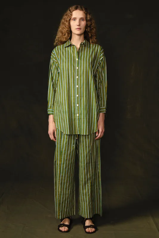 Pinstripe Printed Set Yellow sold by Chan Luu