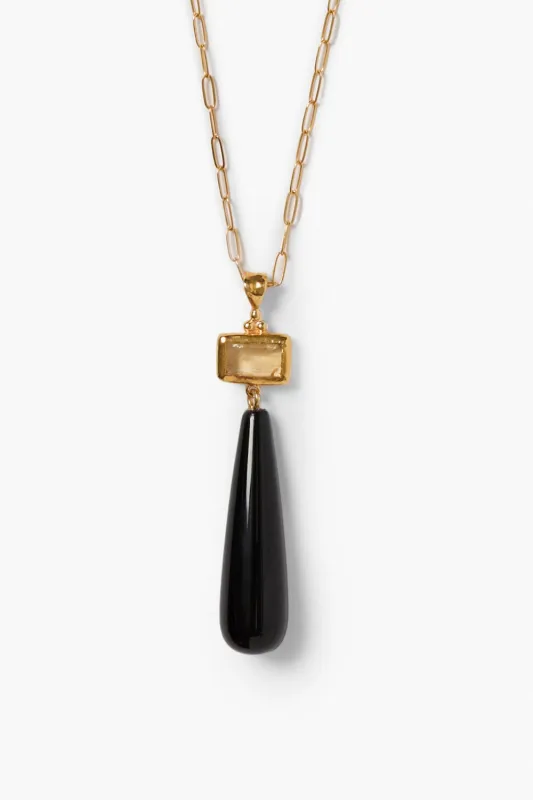Messina Necklace Black Agate sold by Chan Luu
