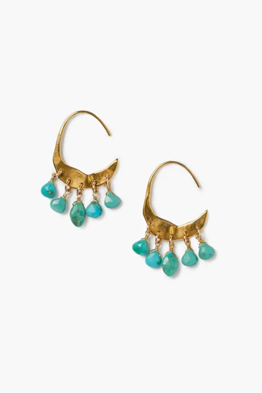 Crescent Earrings Mini Turquoise sold by Chan Luu