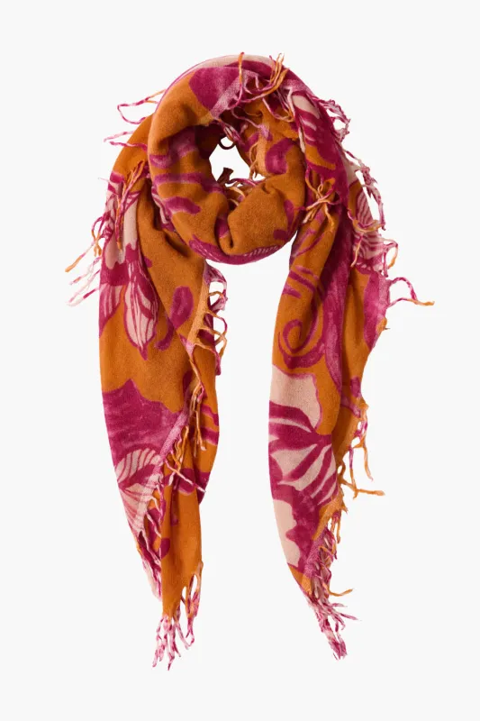 100% Cashmere Scarf Gold Floral sold by Chan Luu