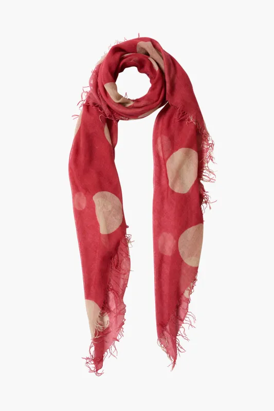 Cashmere and Silk Scarf Red Polka Dot sold by Chan Luu