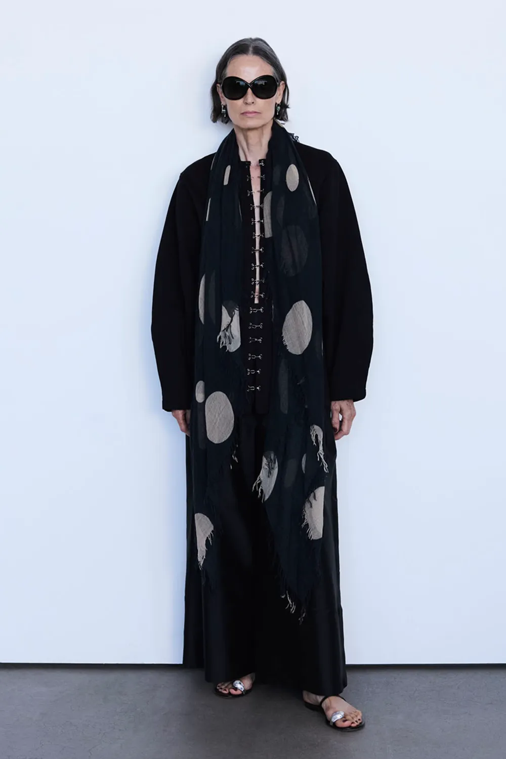 Cashmere and Silk Scarf Black Polka Dot sold by Chan Luu product image thumbnail 3