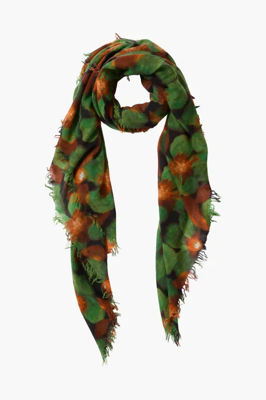 100% Cashmere Scarf Primrose Green Floral sold by Chan Luu