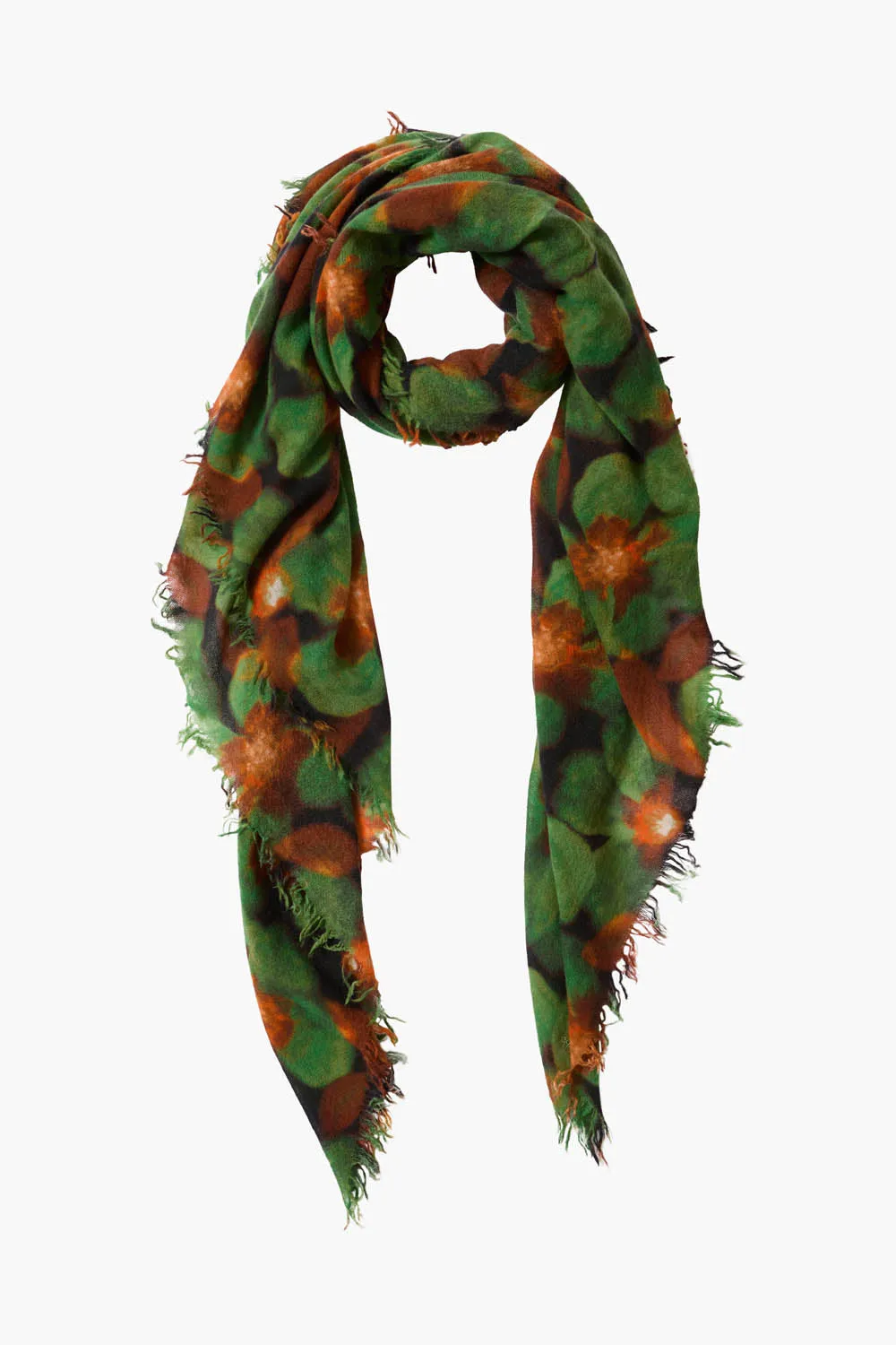 100% Cashmere Scarf Primrose Green Floral sold by Chan Luu