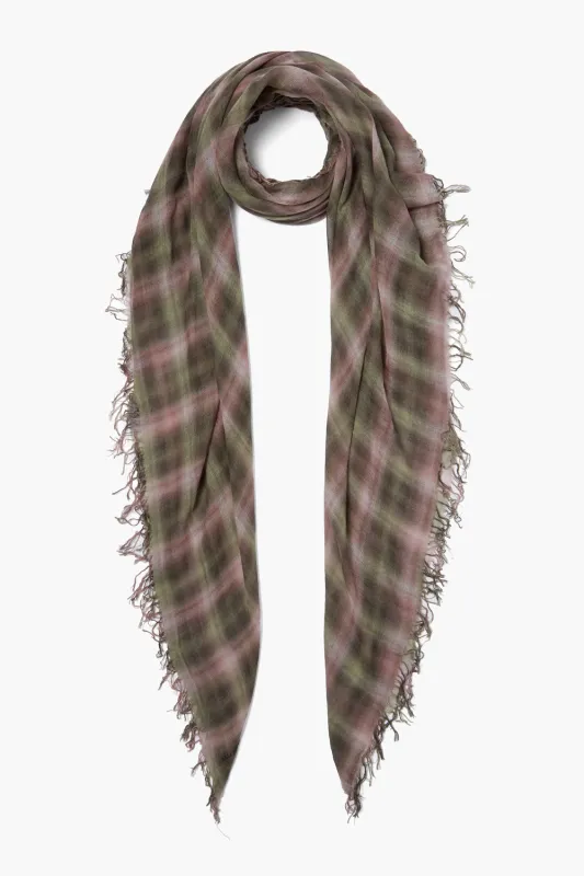 Cashmere and Silk Scarf Forest Plaid sold by Chan Luu