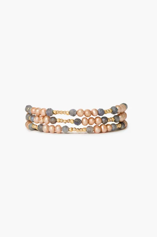 Antica Triple Naked Wrap Bracelet Champagne Pearl sold by Chan Luu