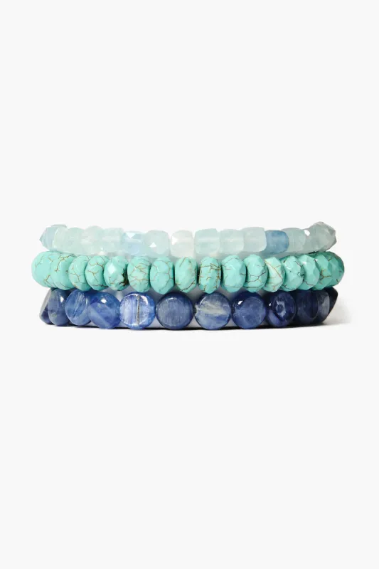 Thalassa Bracelet Set Turq Mix sold by Chan Luu