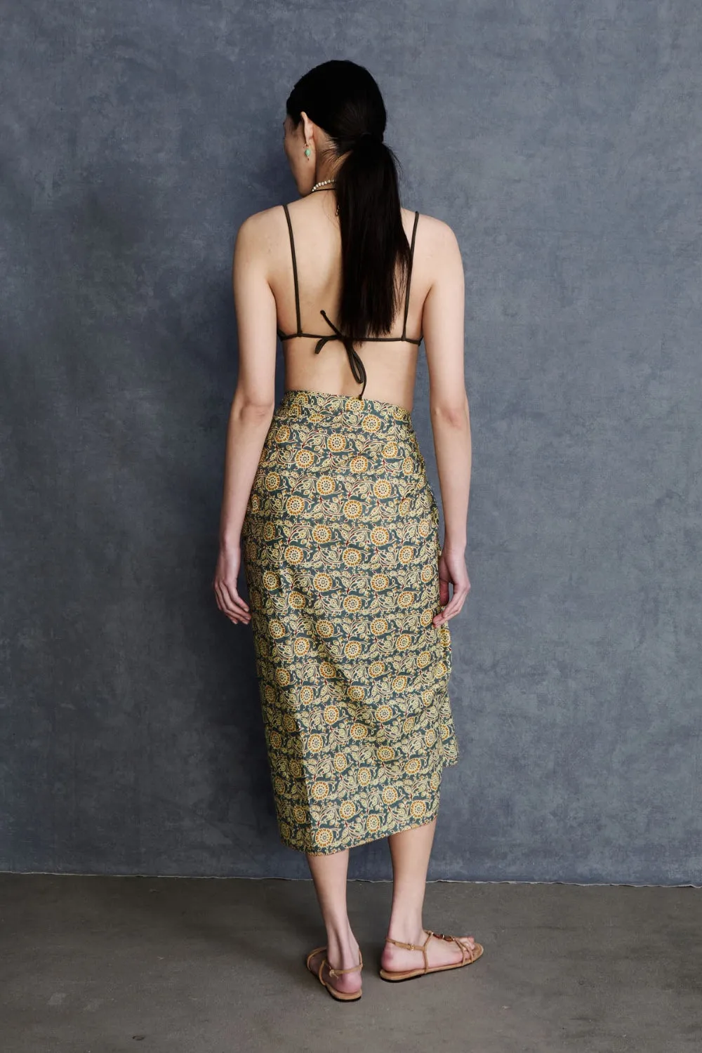 Sunflower Printed Sarong Steel Blue sold by Chan Luu product image thumbnail 3