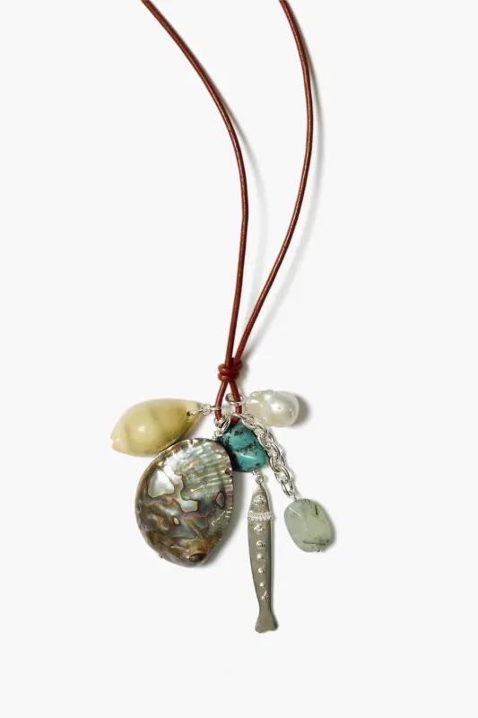 Fisherman's Charm Necklace Abalone Mix sold by Chan Luu