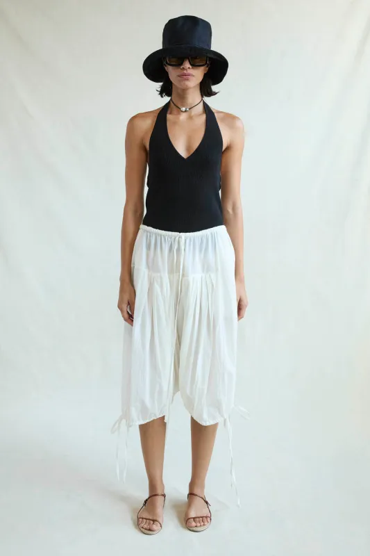 Million Pleats Fisherman Shorts Natural sold by Chan Luu