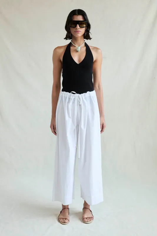 Ramona Poplin Pant White sold by Chan Luu