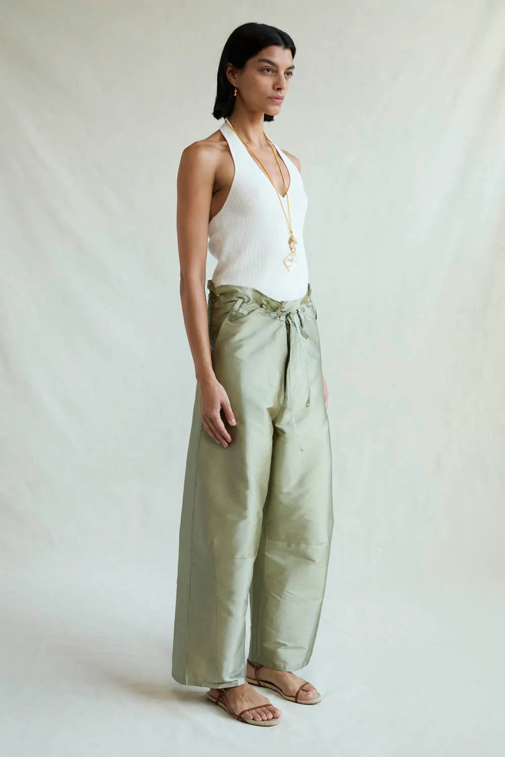 Techno Taffeta Barrel Pant Sage sold by Chan Luu product image thumbnail 2