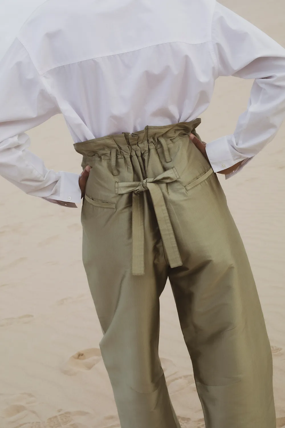 Techno Taffeta Barrel Pant Sage sold by Chan Luu product image thumbnail 3