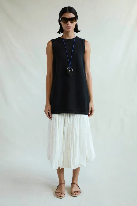 Exaggerated Knit Tank Black sold by Chan Luu