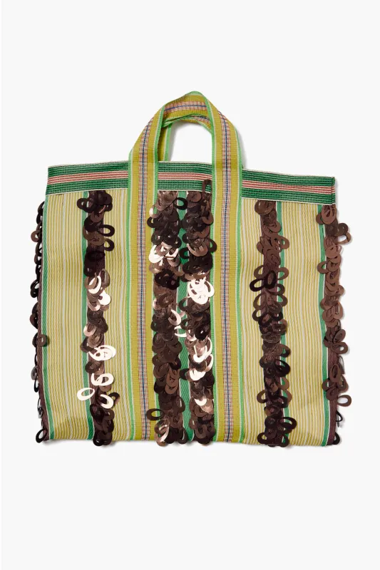 Recycled Market Bag Bronze Stripe sold by Chan Luu