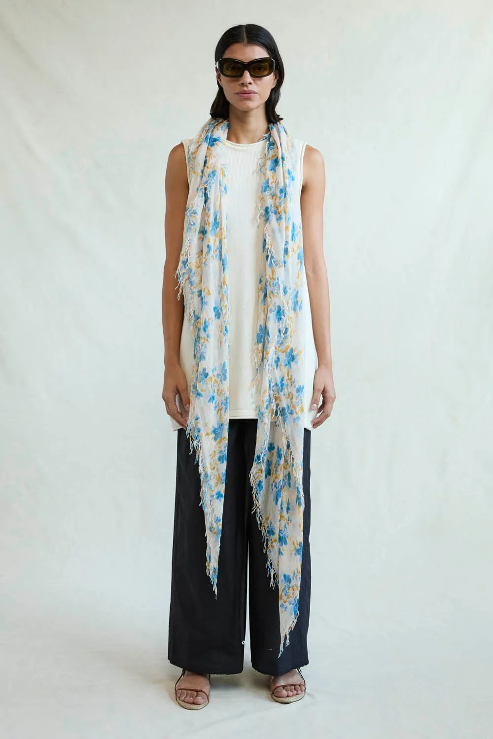 Cashmere and Silk Scarf Lagoon Floral sold by Chan Luu product image thumbnail 2