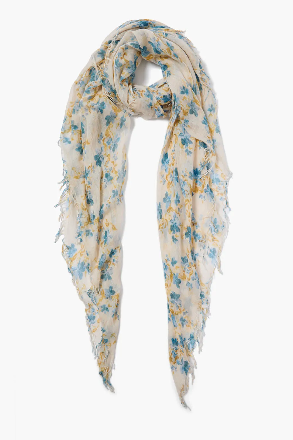 Cashmere and Silk Scarf Lagoon Floral sold by Chan Luu