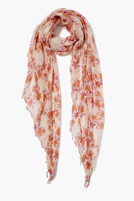 Cashmere and Silk Scarf Poppy Floral sold by Chan Luu