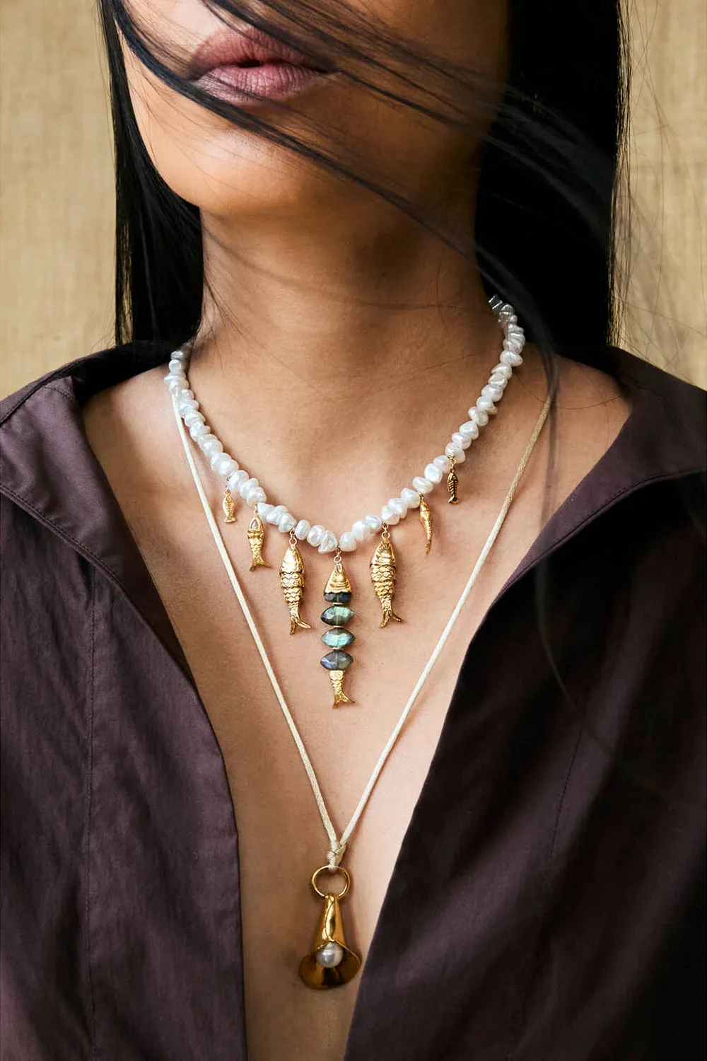 Orris Necklace White Pearl Mix sold by Chan Luu product image thumbnail 2
