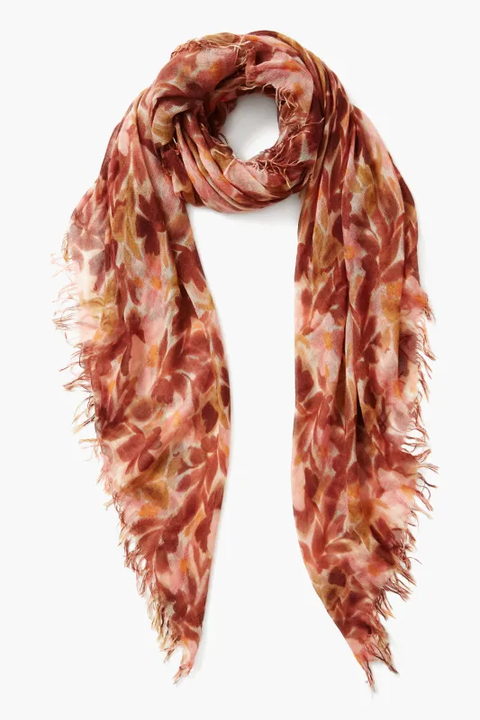 Cashmere and Silk Scarf Dusty Rose Floral sold by Chan Luu