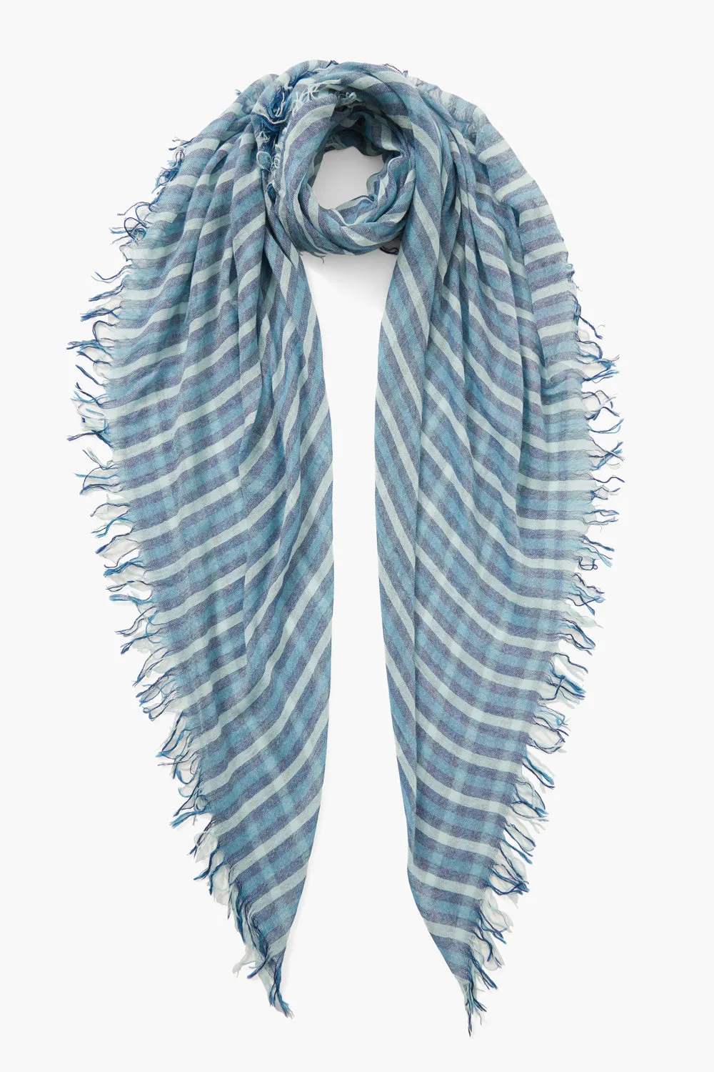 Cashmere and Silk Scarf Estate Blue Linea sold by Chan Luu