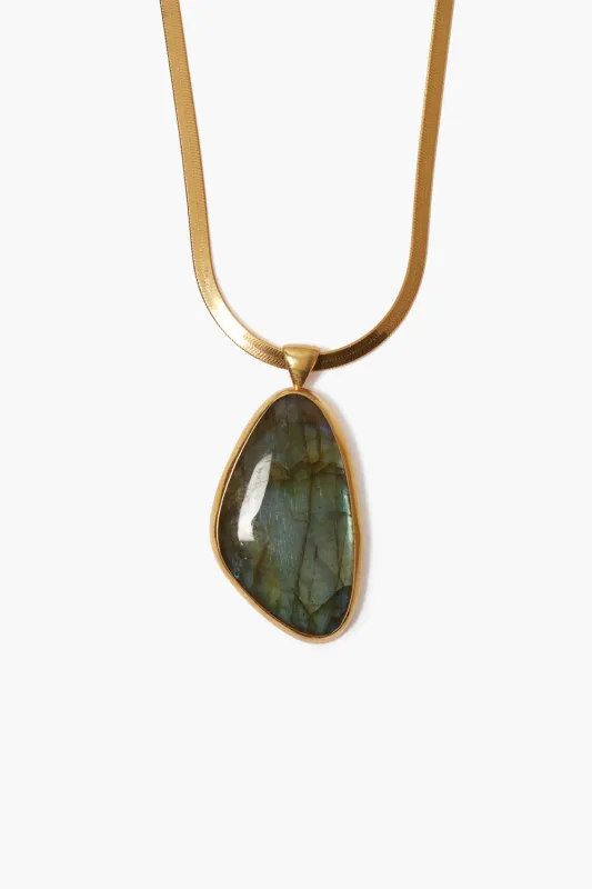 Yasmine Necklace Gold Labradorite sold by Chan Luu